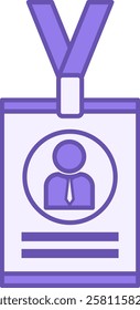 Colored Press Badge Icon. Vector Icon. Accessory for Quick Recognition of Correspondent or Reporter. Journalism Concept