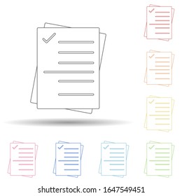 Colored pre-testing in multi color style icon. Simple thin line, outline vector of business and digital marketing icons for ui and ux, website or mobile application