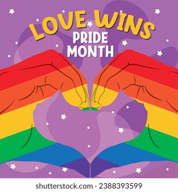 Colored pride day poster Vector