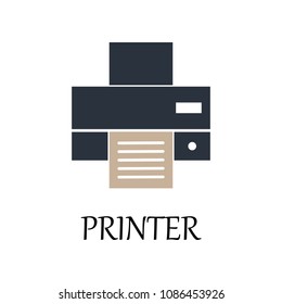 colored printer icon. Element of web icon for mobile concept and web apps. Detailed colored printer icon can be used for web and mobile. Premium icon on white background