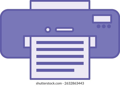 Ícone Colorido da Impressora. Ilustração de vetor. Dispositivo para imprimir documentos de um computador ou notebook. Gadget, Tecnologia. Conceito do dispositivo
