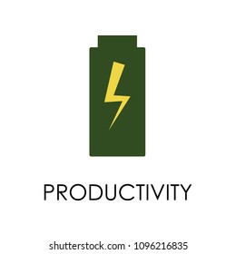 colored productivity illustration. Element of marketing and business flat for mobile concept and web apps. Isolated productivity flat can be used for web and mobile on white background