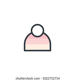 colored profile icon vector