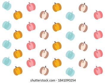 calabazas coloreadas, linda ilustración vectorial en un fondo blanco