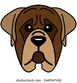Colored Puppy Head Illustration Vector