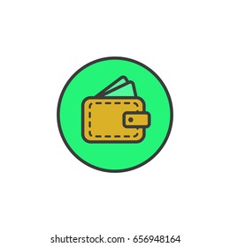 Colored purse icon