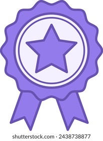 Colored Quality Icon. Vector Icon. Award, Medal, Certified, Approved, Quality Mark. Core Values Concept