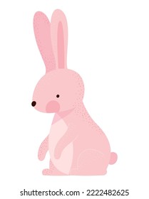diseño de conejo colorido sobre blanco
