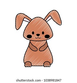 colored rabbit vector illustration