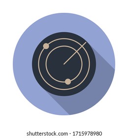 colored radar long shadow icon. Simple color vector of web icons for ui and ux, website or mobile application