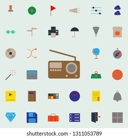 colored radio icon. Web icons universal set for web and mobile