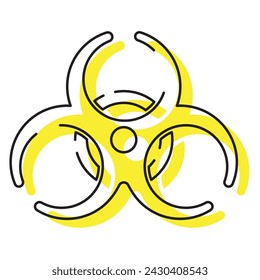 Colored radioactive Medicine icon Vector illustration