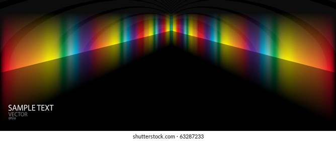 Colored  in rainbow hallway design template - Rainbow vector background illustration
