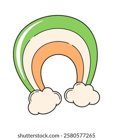 Colored rainbow Patrick day symbol