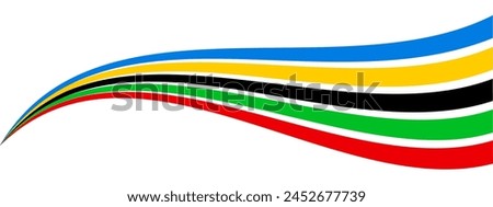 Colored rainbow wave symbol isolated - vector