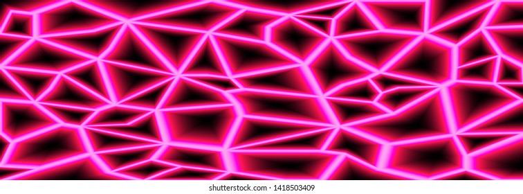 Colored random laser beams on dark background. Place for your text. Vector illustration.