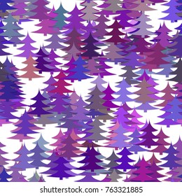 Colored random pine tree background - winter vector decoration graphic design