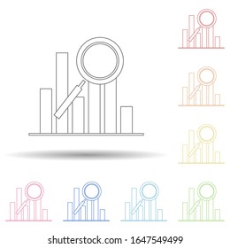 Colored ranking in multi color style icon. Simple thin line, outline vector of business and digital marketing icons for ui and ux, website or mobile application