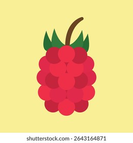 Colored raspberry with natural highlights. Works well for food, health, or grocery icons.
