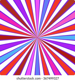 Colored Rays background. Vector illustration