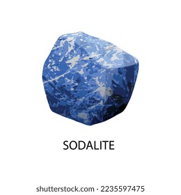 Colored and realistic stone mineral composition with isolated image and text caption vector illustration