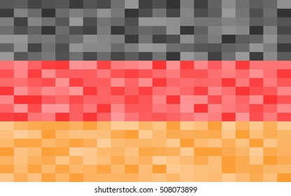 Colored rectangles of the flag of Germany. Color: golden, red, black. Vector background.
