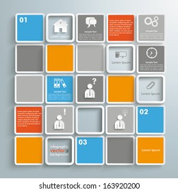 Colored rectangles on the grey background. Eps 10 vector file.