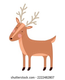 colored reindeer design over white