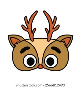 Colored Reindeer Rudolph Eye Mask