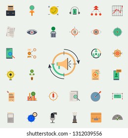 colored remarketing icon. marketing and business and digital marketing icons universal set for web and mobile