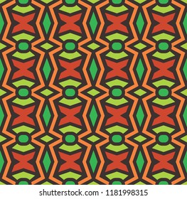 Colored repeating pattern. Seamless vector element of mosaic. Mosaic pattern.