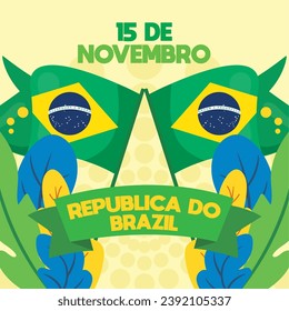 Farbige Republik Brasilien-Plakat Vektorgrafik