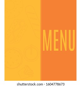 Colored restaurant menu image - Vector illustration design