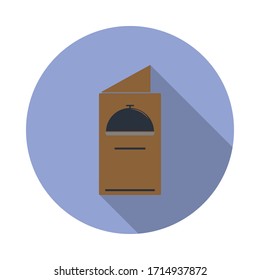 colored restaurant menu long shadow icon. Simple color vector of web icons for ui and ux, website or mobile application