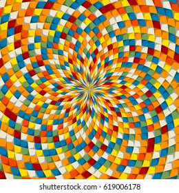Colored retro style mosaic background, vector illustration