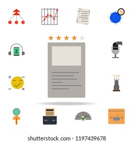 colored review rating icon. marketing icons universal set for web and mobile