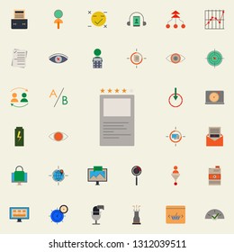 colored review rating icon. marketing and business and digital marketing icons universal set for web and mobile