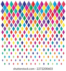 Colored rhombus design on white background