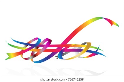 Colored ribbon abstract pattern background,EPS10