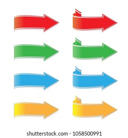 Colored ribbon arrows
