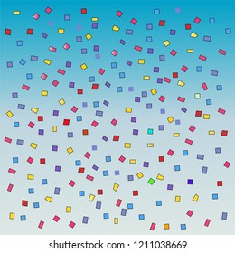 Colored Ribbon, floating Ribbons. Vector.