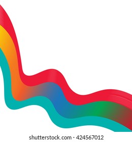 Colored ribbon or tape. Vector illustration, isolated