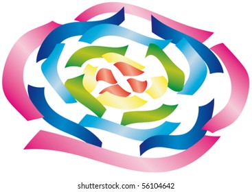 colored ribbons
