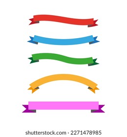 colored ribbons for promotion design. Design element. Vector illustration.