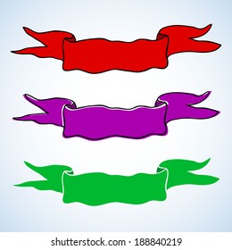 Colored ribbons set