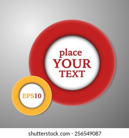 Colored ring circles with place for text. Vector illustration.