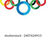 Colored rings on a white background. Abstract multicolored background. Vector graphics for design.