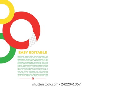Farbige Ringe auf weißem Hintergrund. Abstrakter heller Hintergrund für Design.