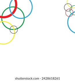 Anillos de colores sobre un fondo blanco. Fondo brillante abstracto para el diseño.
