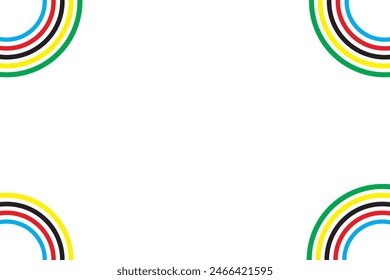 Colored rings on a white background. Abstract multicolored background. Vector graphics for design.